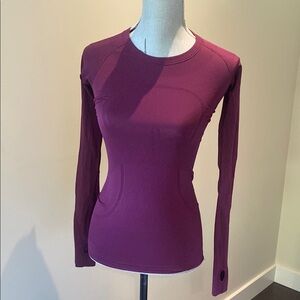 Lululemon Athletica Fitted Long Sleeve Purple Tee